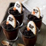 Spooky pudding cups