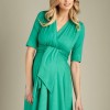 Green thanksgiving maternity dress